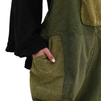 Stonewashed Cotton Wide Leg Jumpsuit