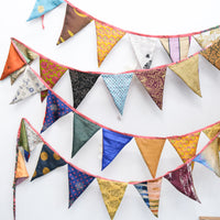 Colorful Patchwork Recycled Sari Garland
