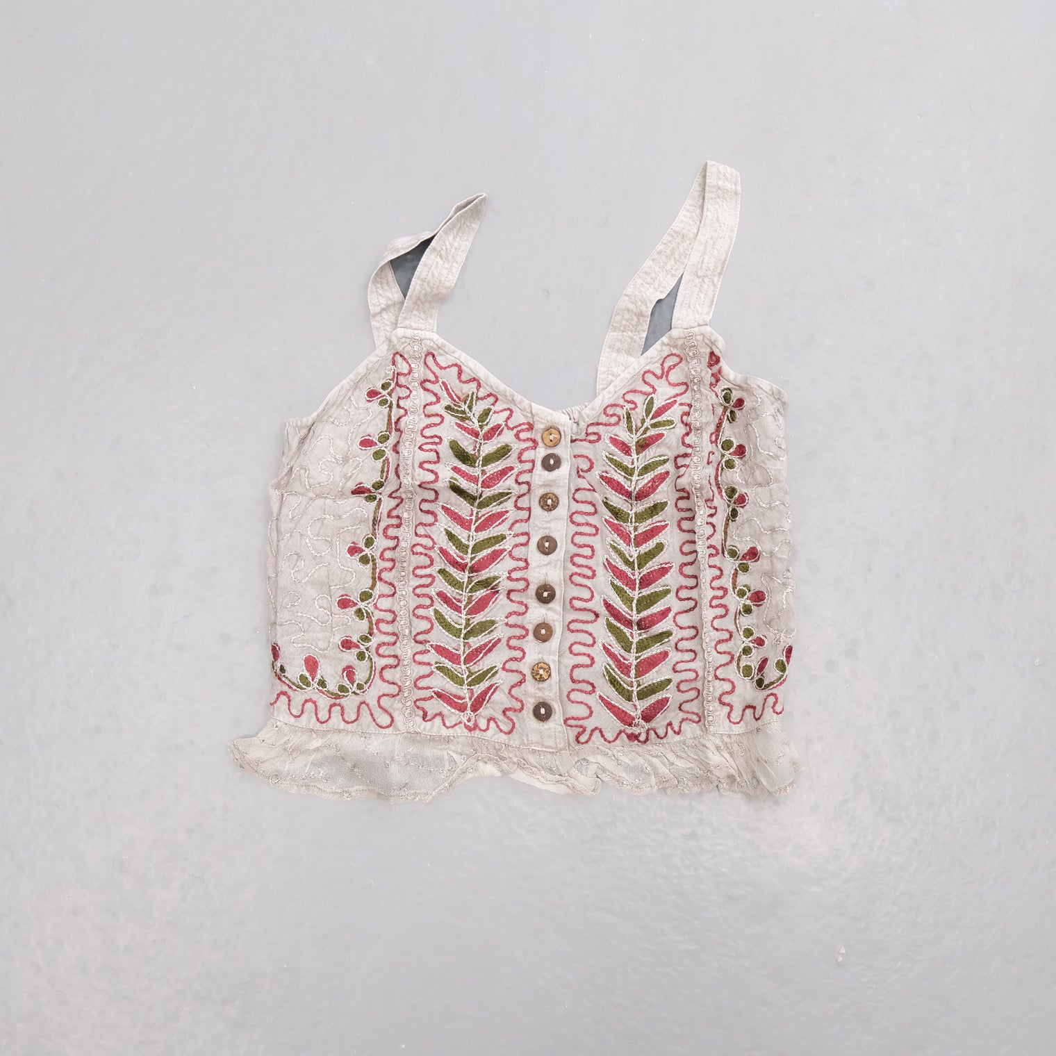 Earthy Embroidered Fairy Lace Top