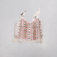 Earthy Embroidered Fairy Lace Top