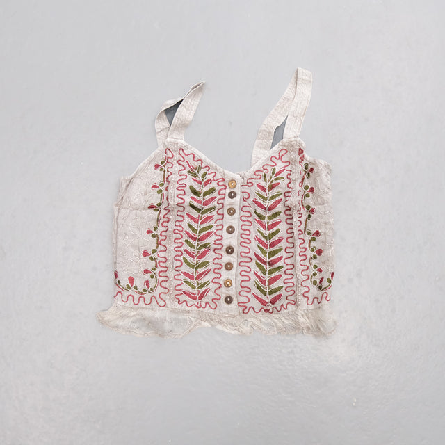 Earthy Embroidered Fairy Lace Top