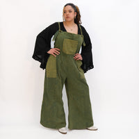 Stonewashed Cotton Wide Leg Jumpsuit