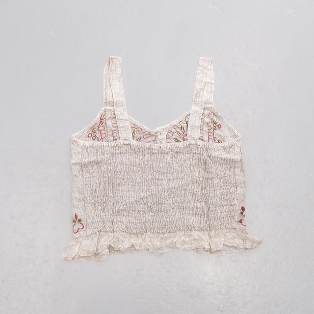 Earthy Embroidered Fairy Lace Top
