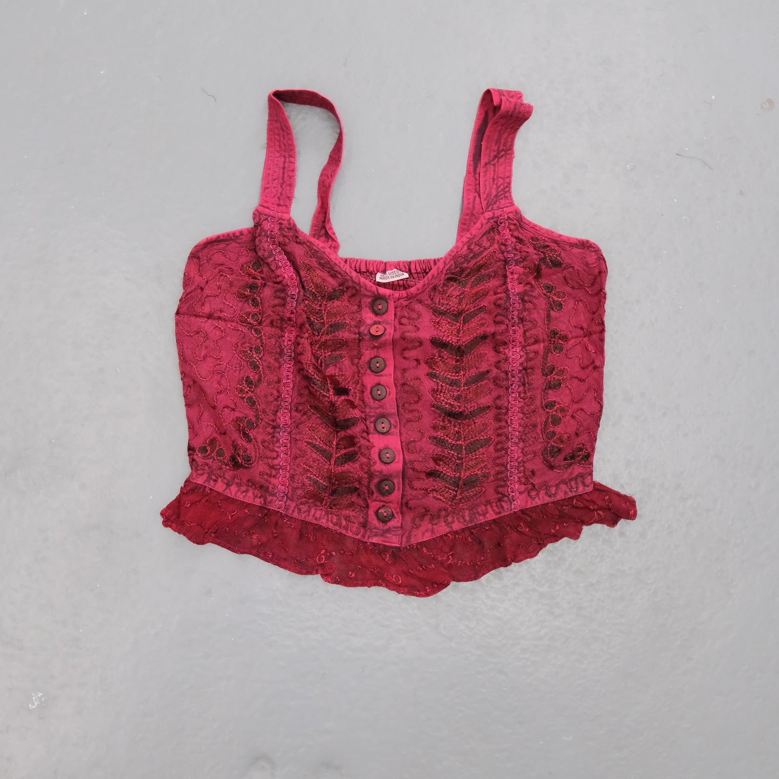 Earthy Embroidered Fairy Lace Top
