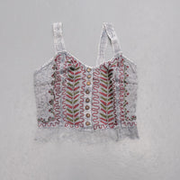 Earthy Embroidered Fairy Lace Top
