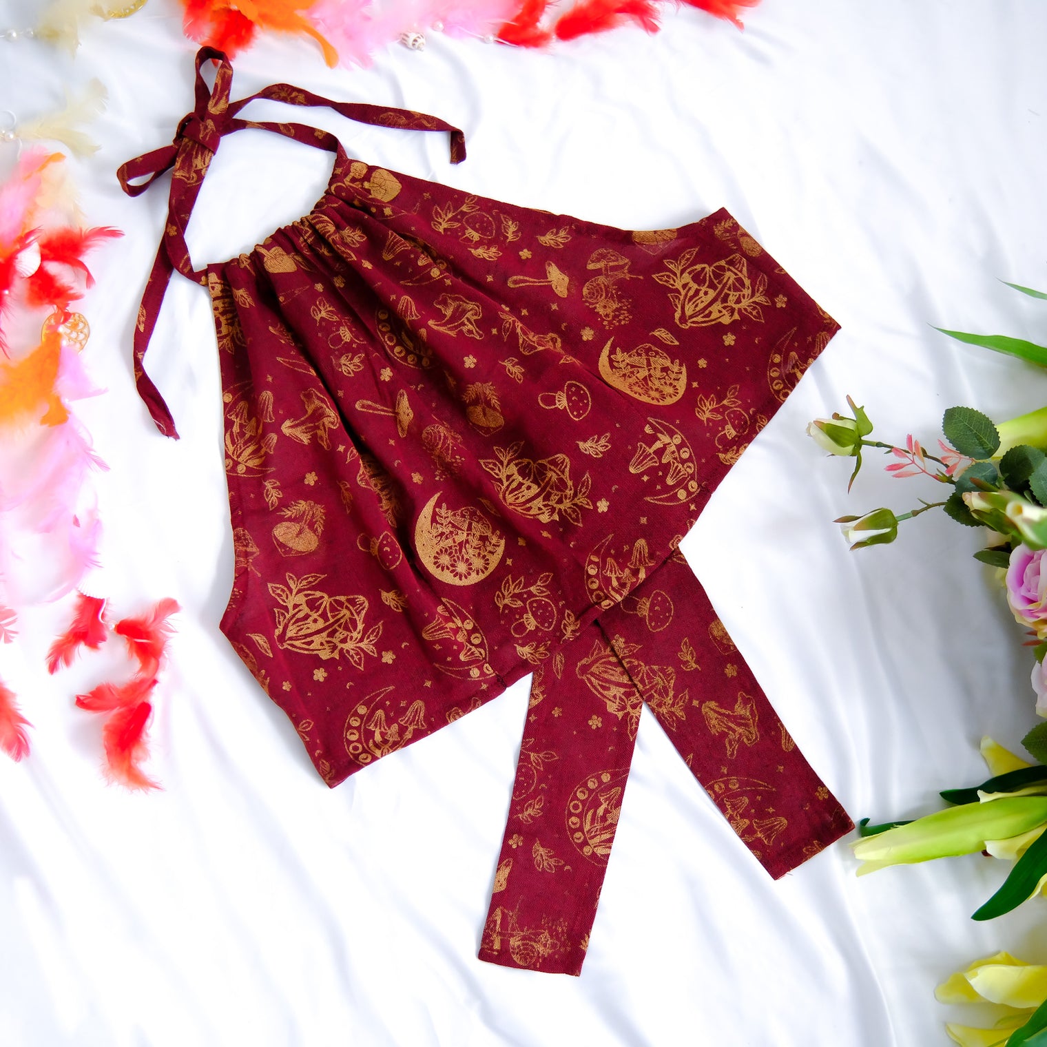 Mushroom/Celestial Halter Top