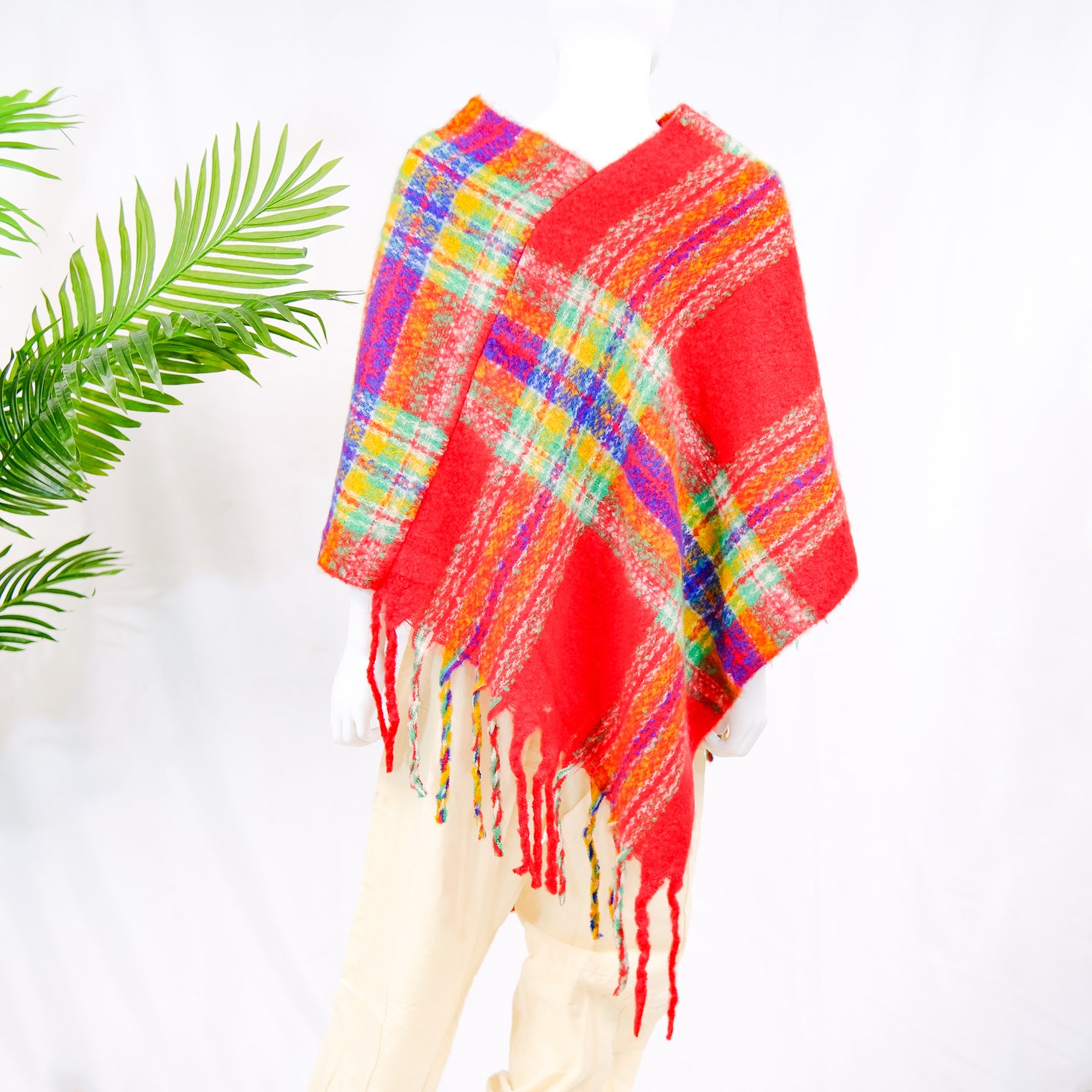 Plaid Winter Oversized  Poncho/Wrap