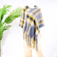 Plaid Winter Oversized  Poncho/Wrap