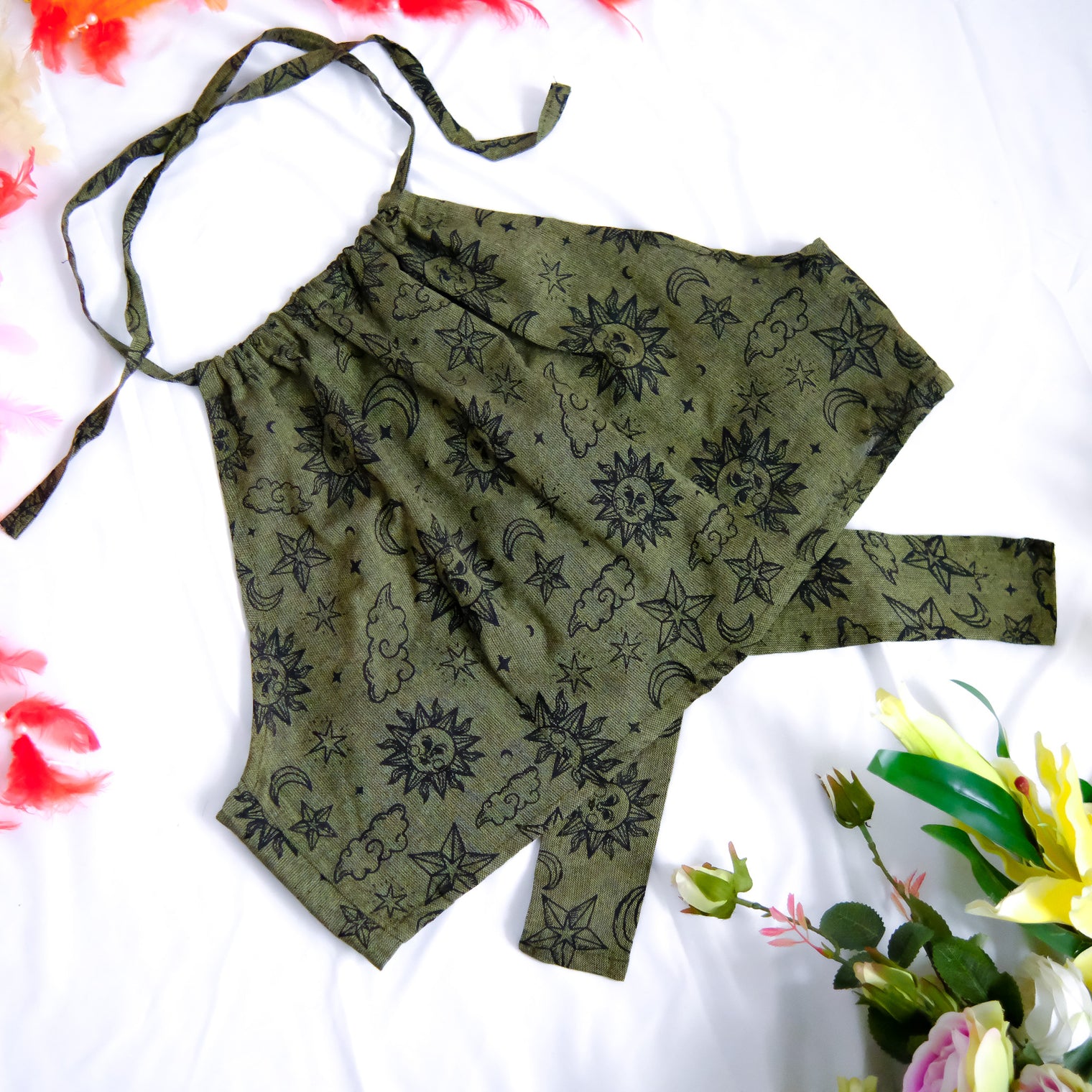 Celestial Cotton Halter Top