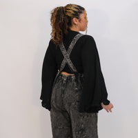Stonewashed Cotton Wide Leg Jumpsuit
