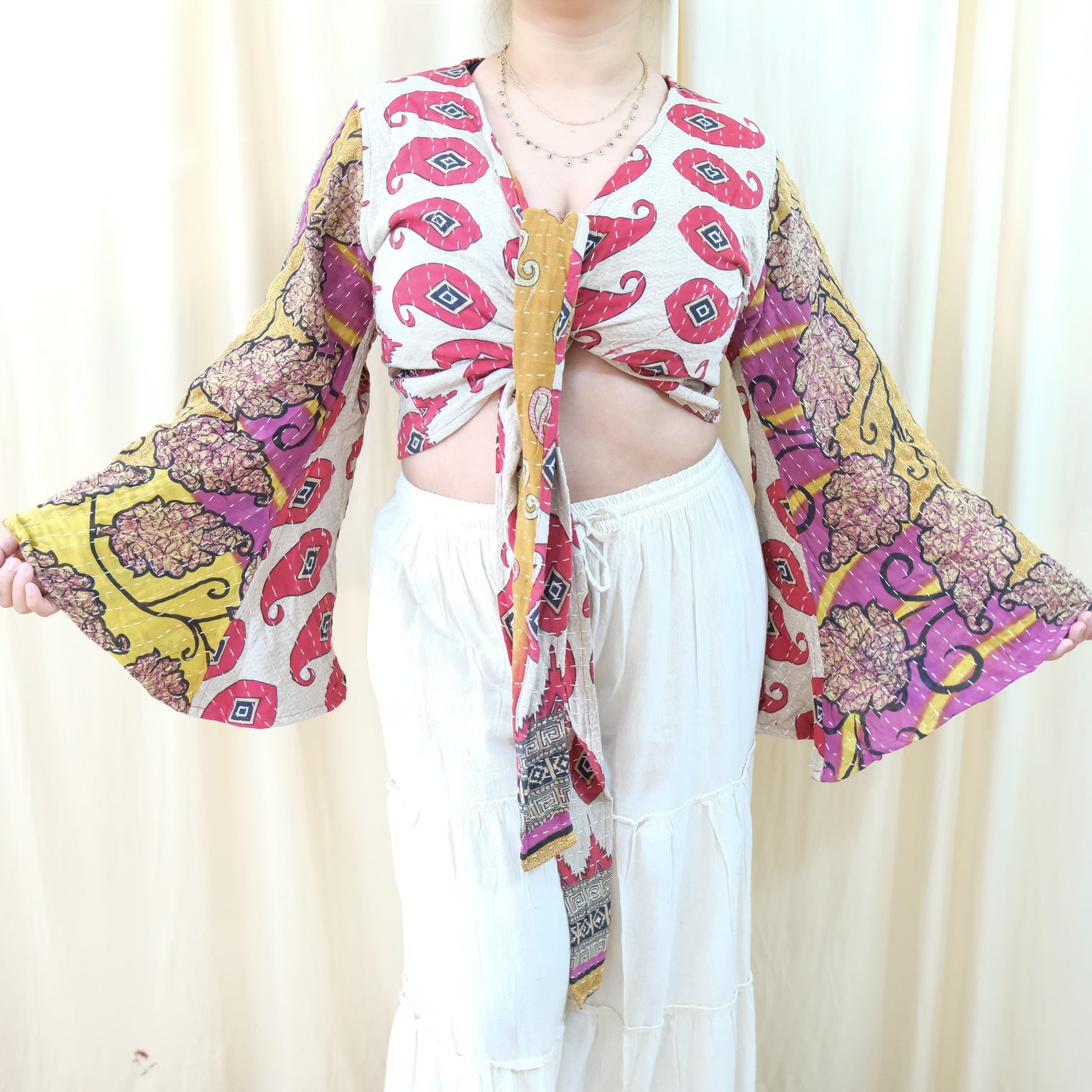 Kantha Reversible Wrap Top