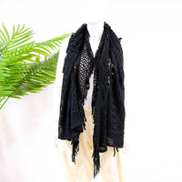 Crocheted Solid Color Ponchos