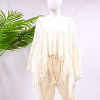 Crocheted Solid Color Ponchos