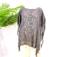 Crocheted Solid Color Ponchos