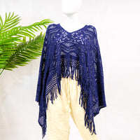 Crocheted Solid Color Ponchos