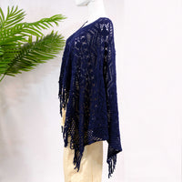 Crocheted Solid Color Ponchos