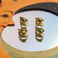 Golden Feather Adjustable Ring