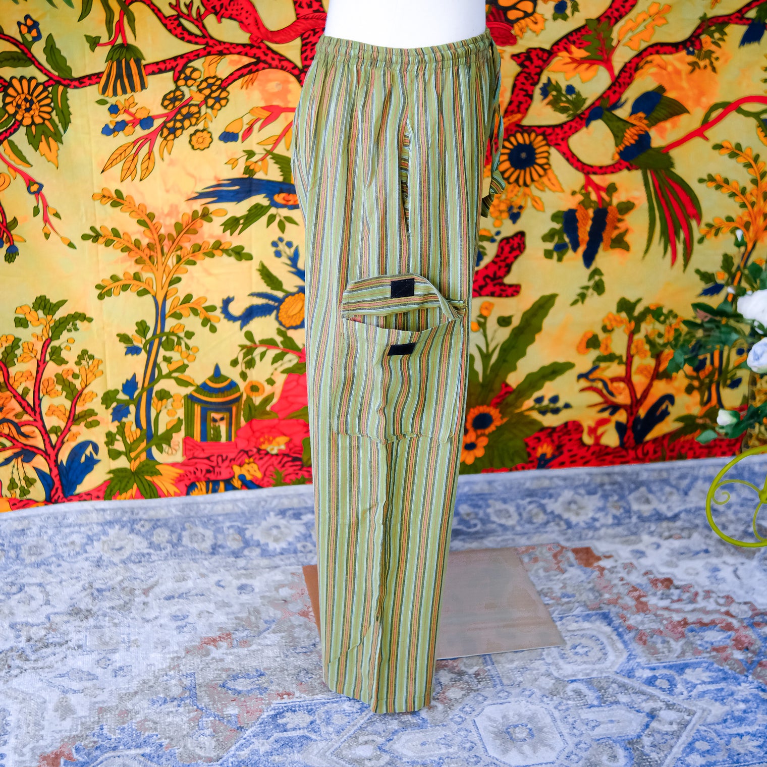 Multicolor Unisex Cotton Cargo Pants