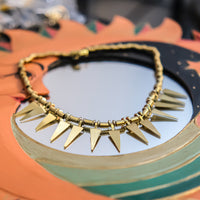 Aurora Gold Spike Statement Choker Necklace