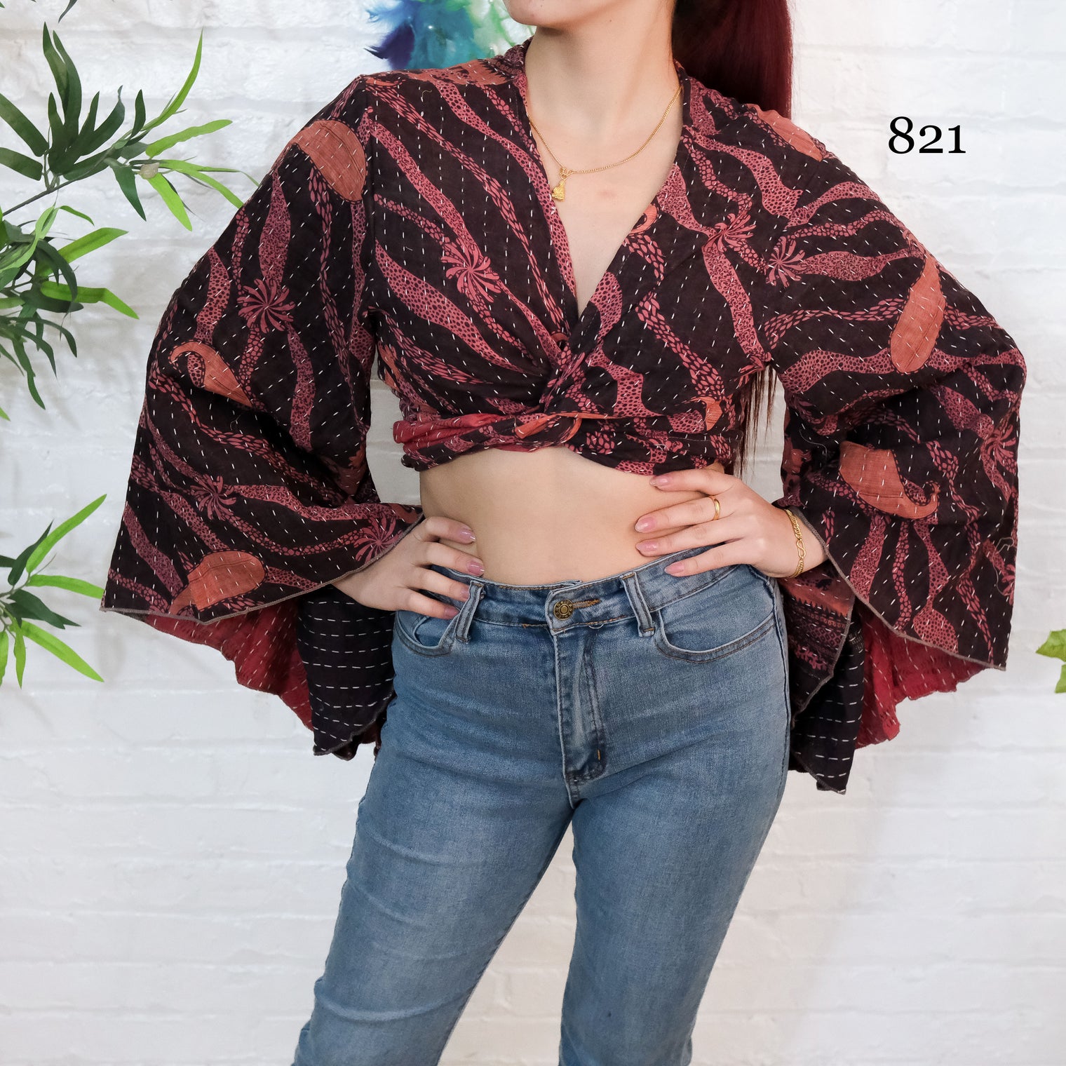 Vintage Kantha Wrap Top