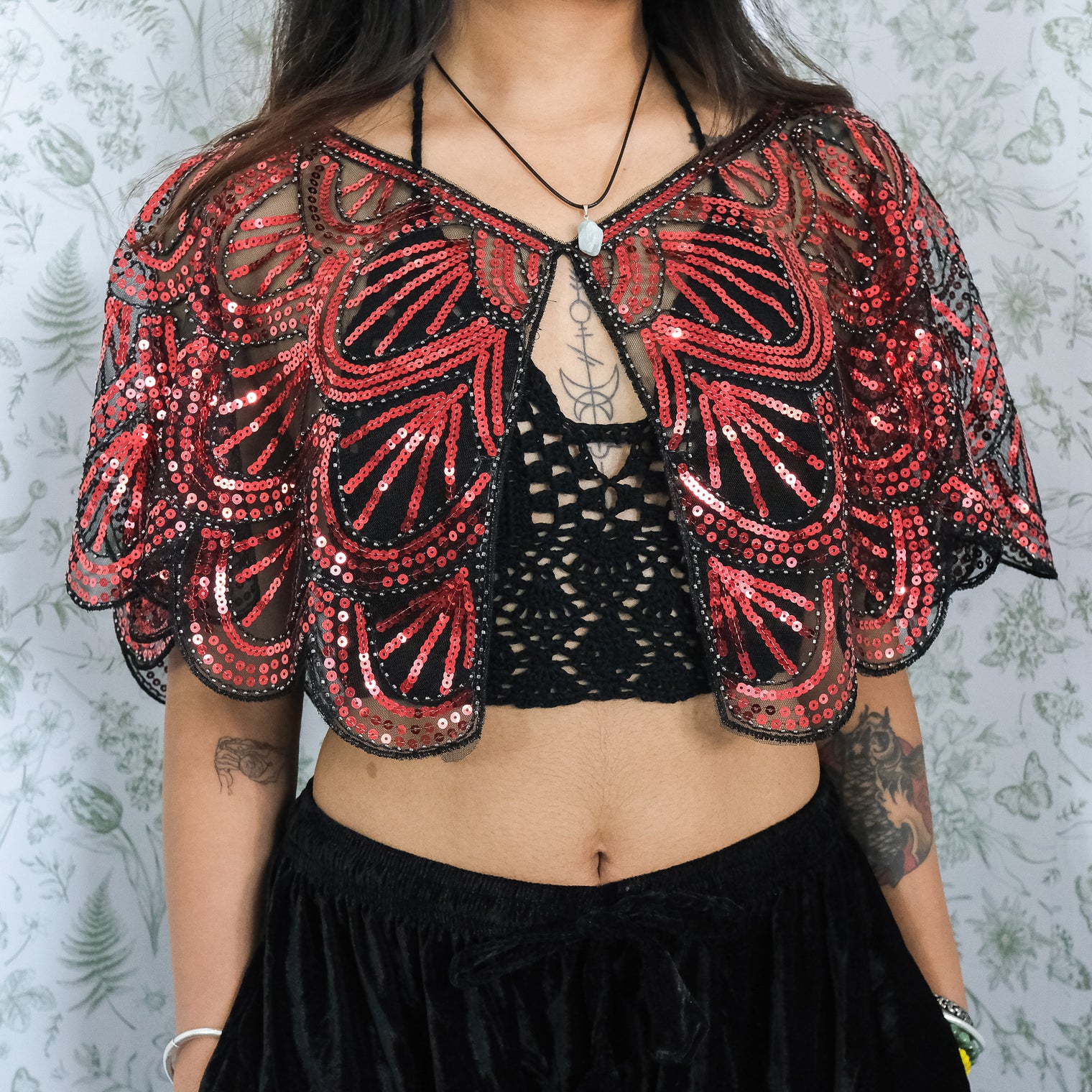 Sequin Embroidered Cape
