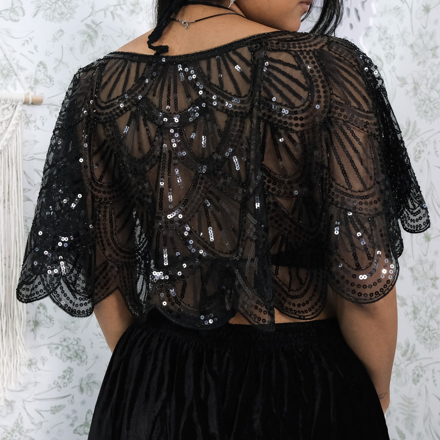 Sequin Embroidered Cape