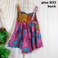 Kantha Bloom Plus Size Romper with Pockets