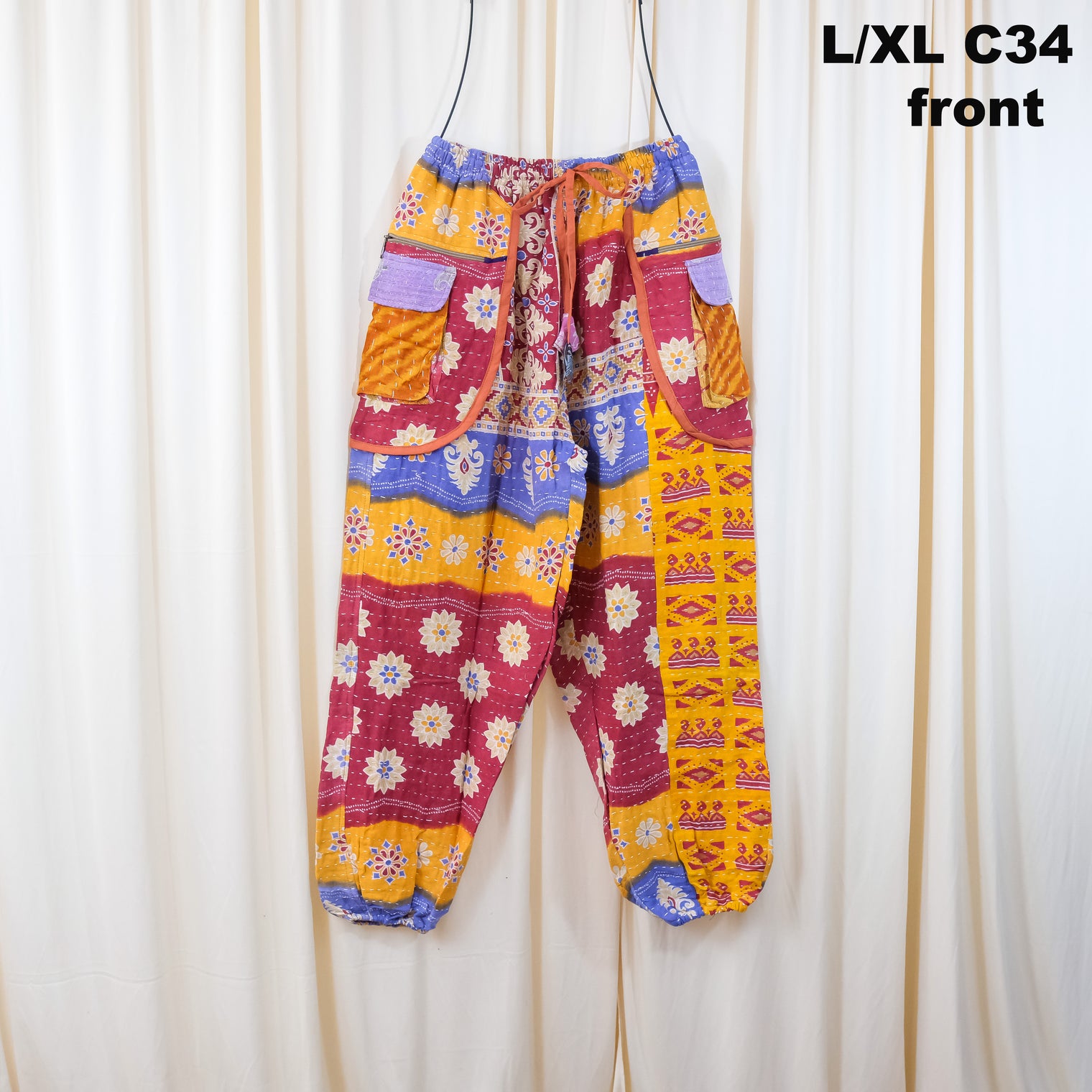 Kantha Cotton Baggy Boho Pants