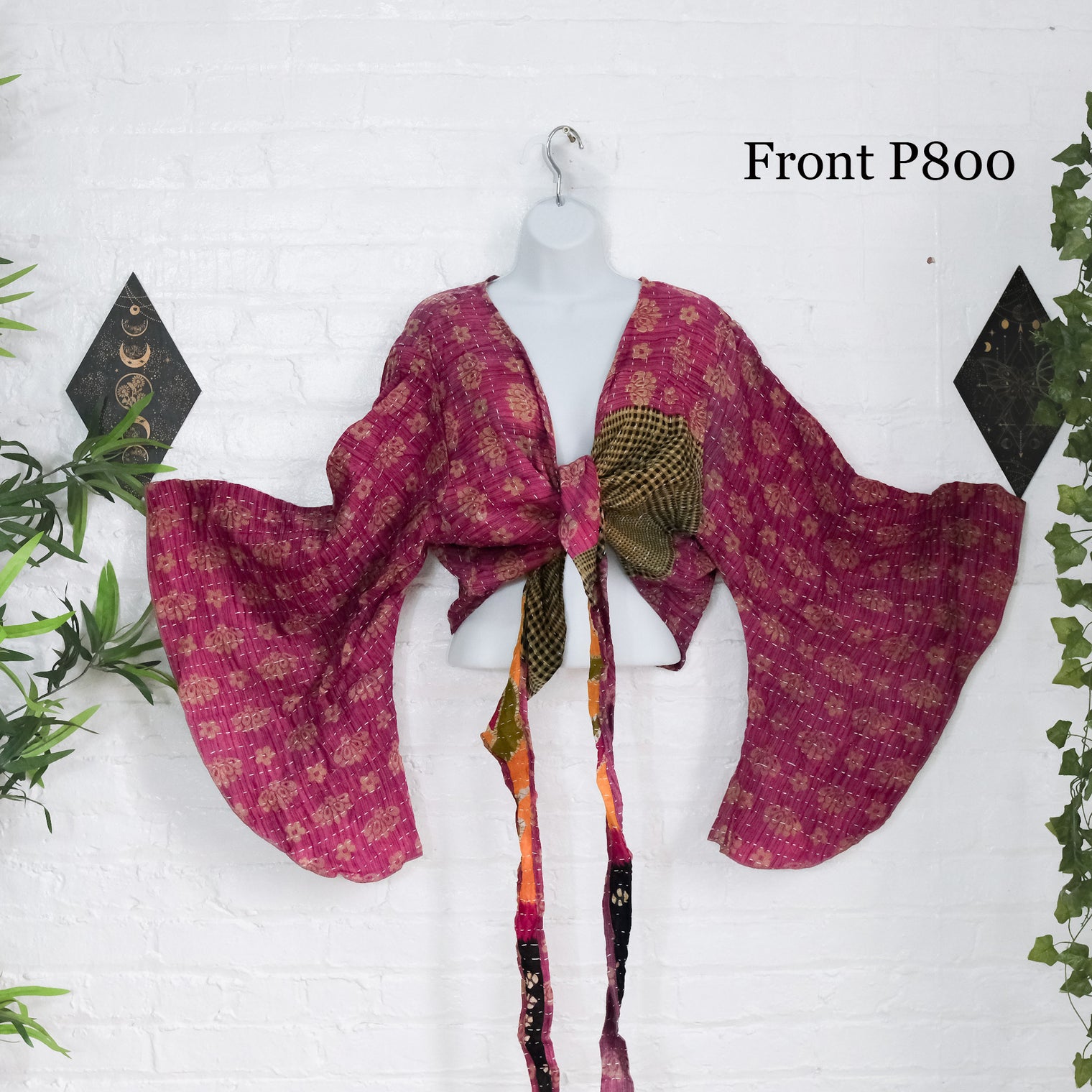 Vintage Boho Kantha Plus Size Wrap Top