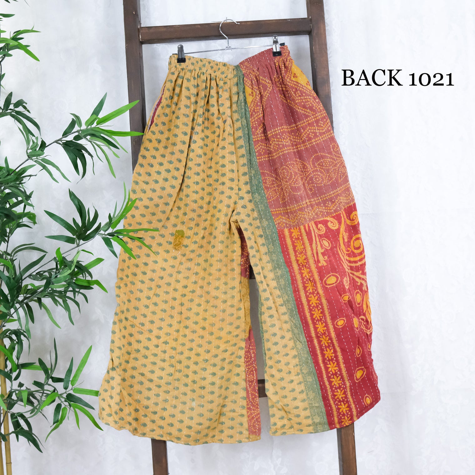 Kantha Wide Leg Plus Size Pants