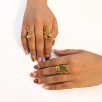 Mystic Gemstone Adjustable Ring