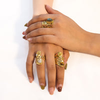 Mystic Gemstone Adjustable Ring
