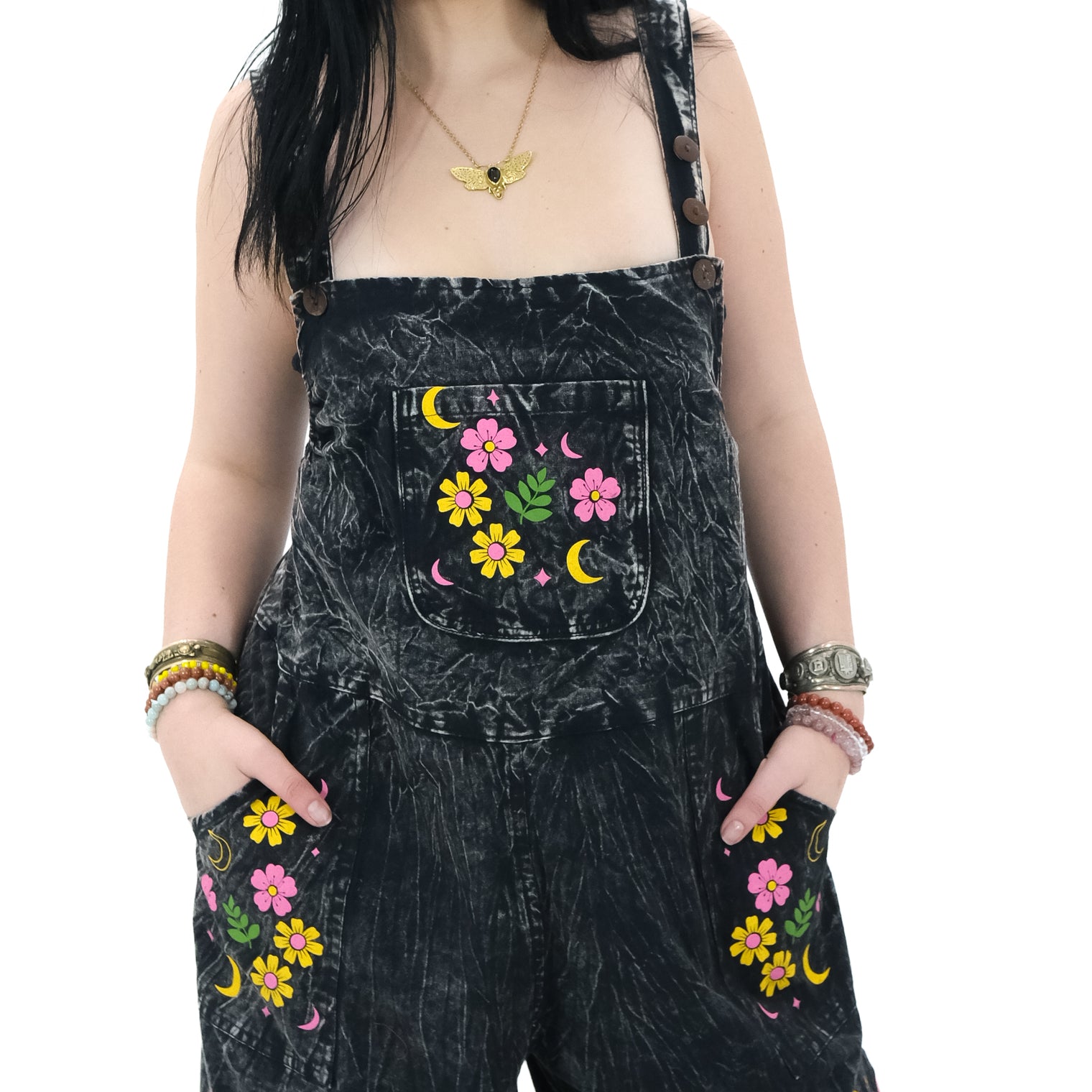 Stonewashed Cotton Celestial Jumpsuit