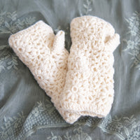 Hand Crochet Fleece Lined Handwarmer