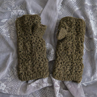 Hand Crochet Fleece Lined Handwarmer