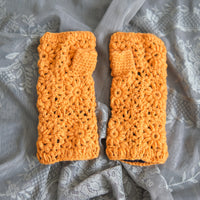 Hand Crochet Fleece Lined Handwarmer