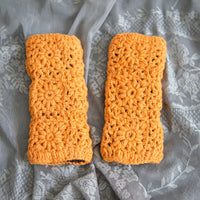 Hand Crochet Fleece Lined Handwarmer