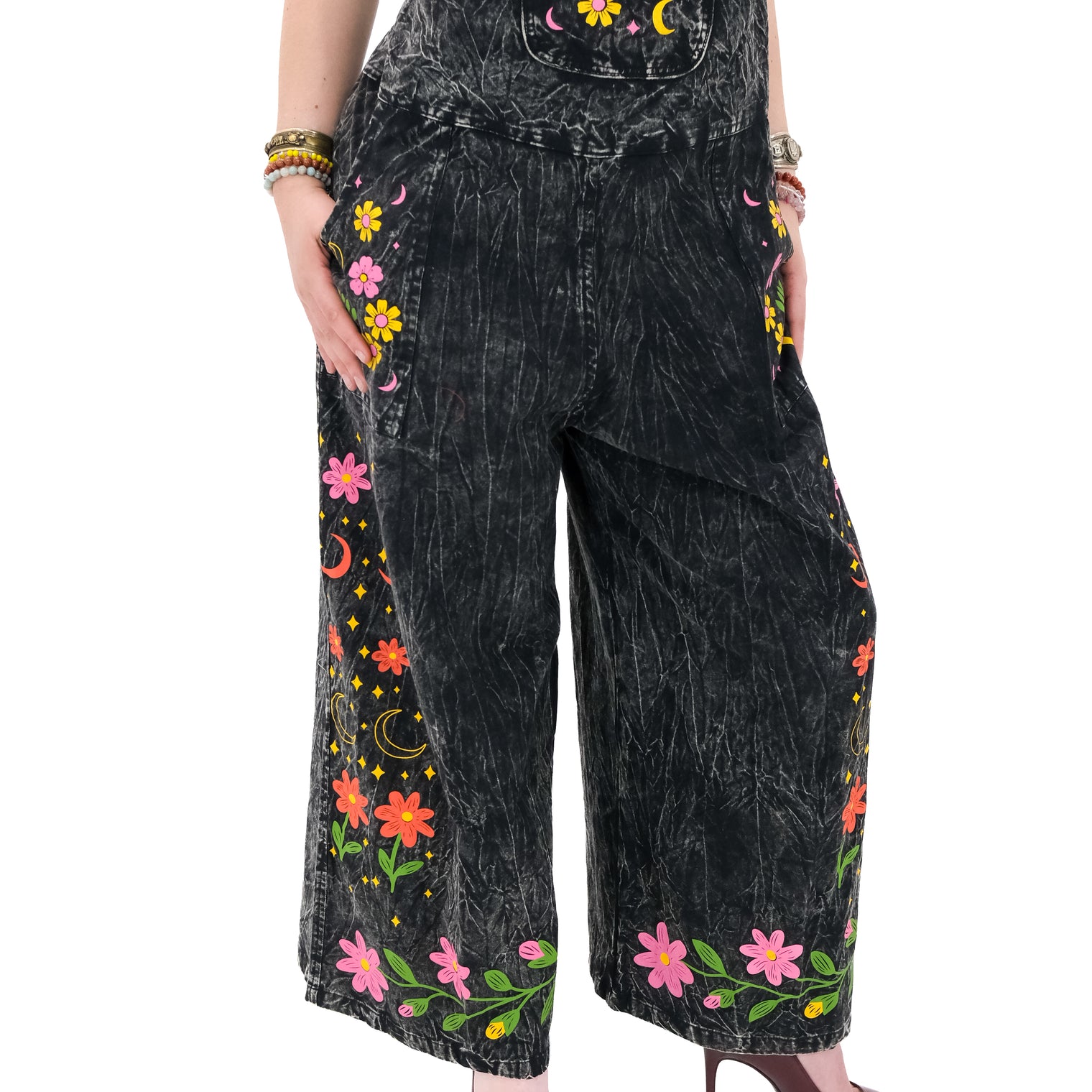 Stonewashed Cotton Celestial Jumpsuit