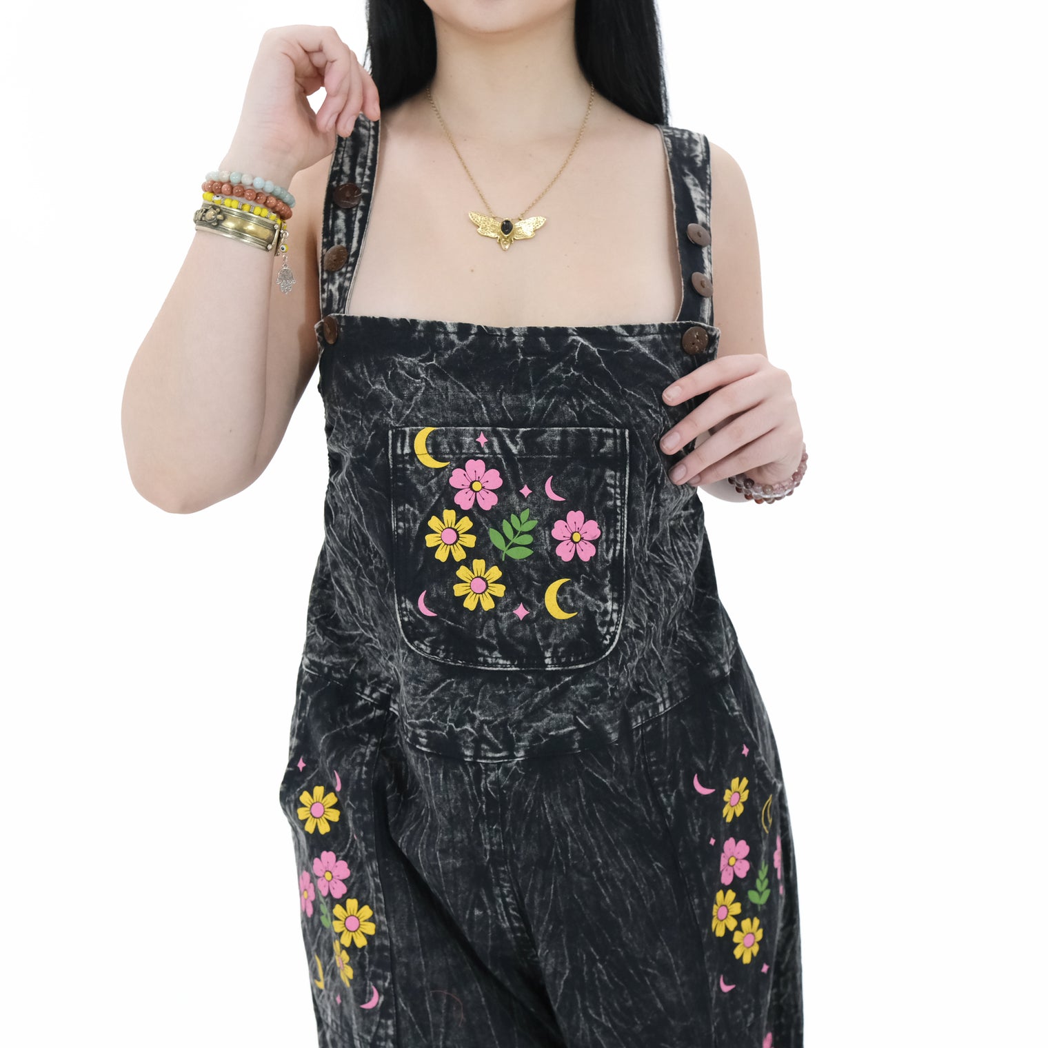 Stonewashed Cotton Celestial Jumpsuit