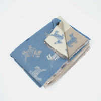 Reversible Whimsical Dog Print Oversized Scarf