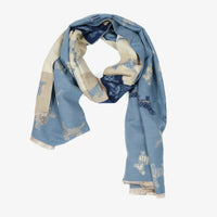 Reversible Whimsical Dog Print Oversized Scarf