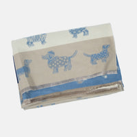 Reversible Whimsical Dog Print Oversized Scarf
