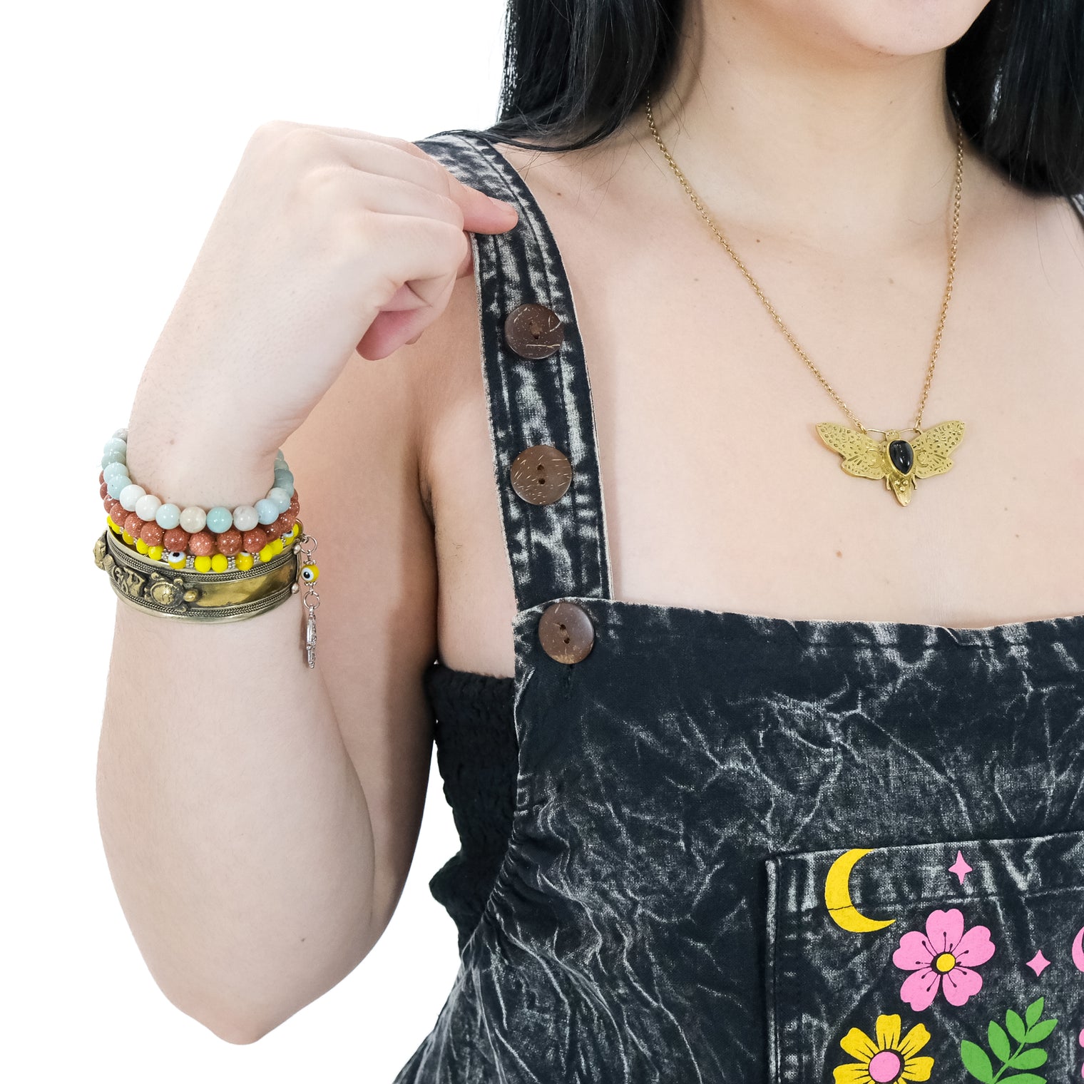 Stonewashed Cotton Celestial Jumpsuit