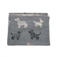 Reversible Whimsical Dog Print Oversized Scarf