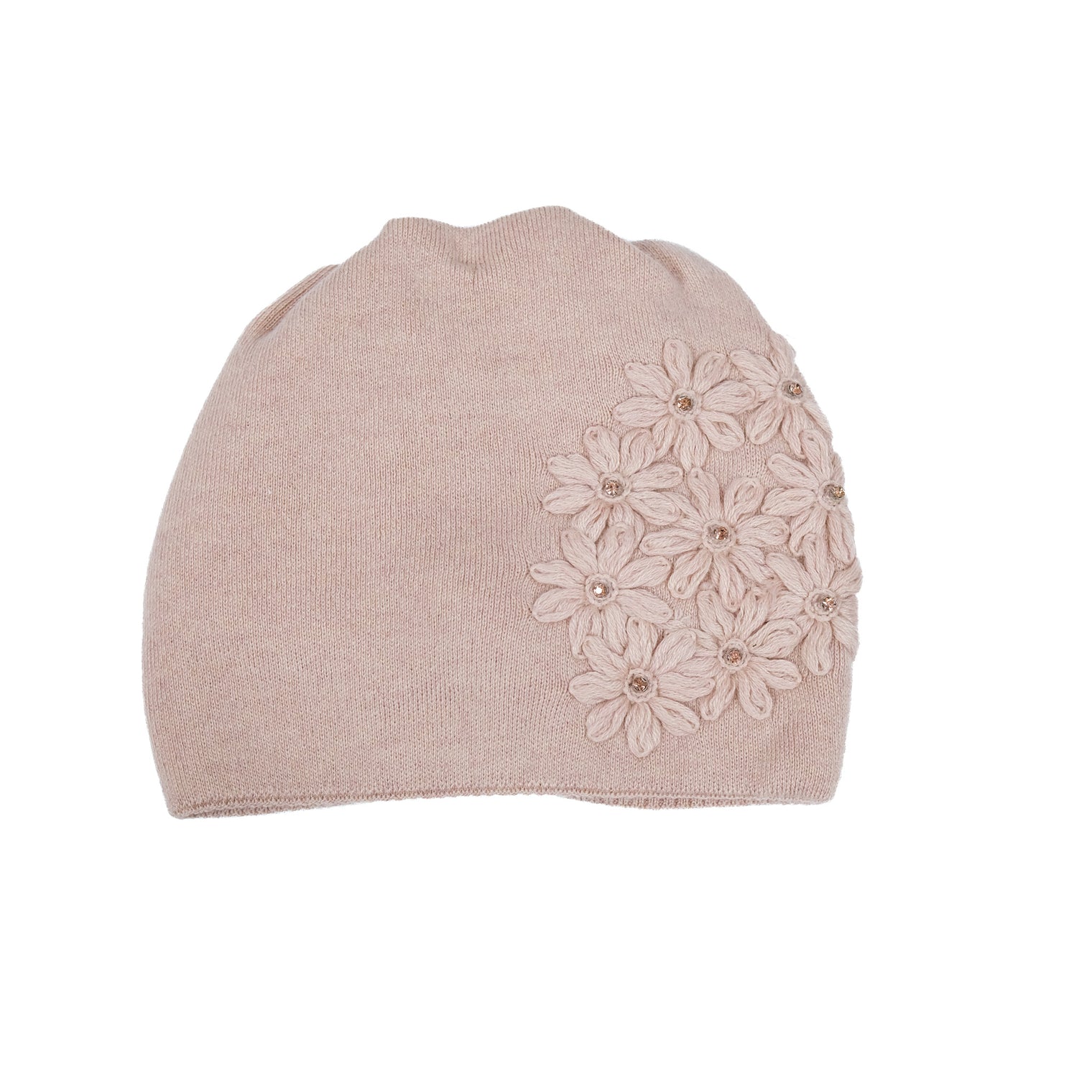 Adult Floral Embroidered Beanie