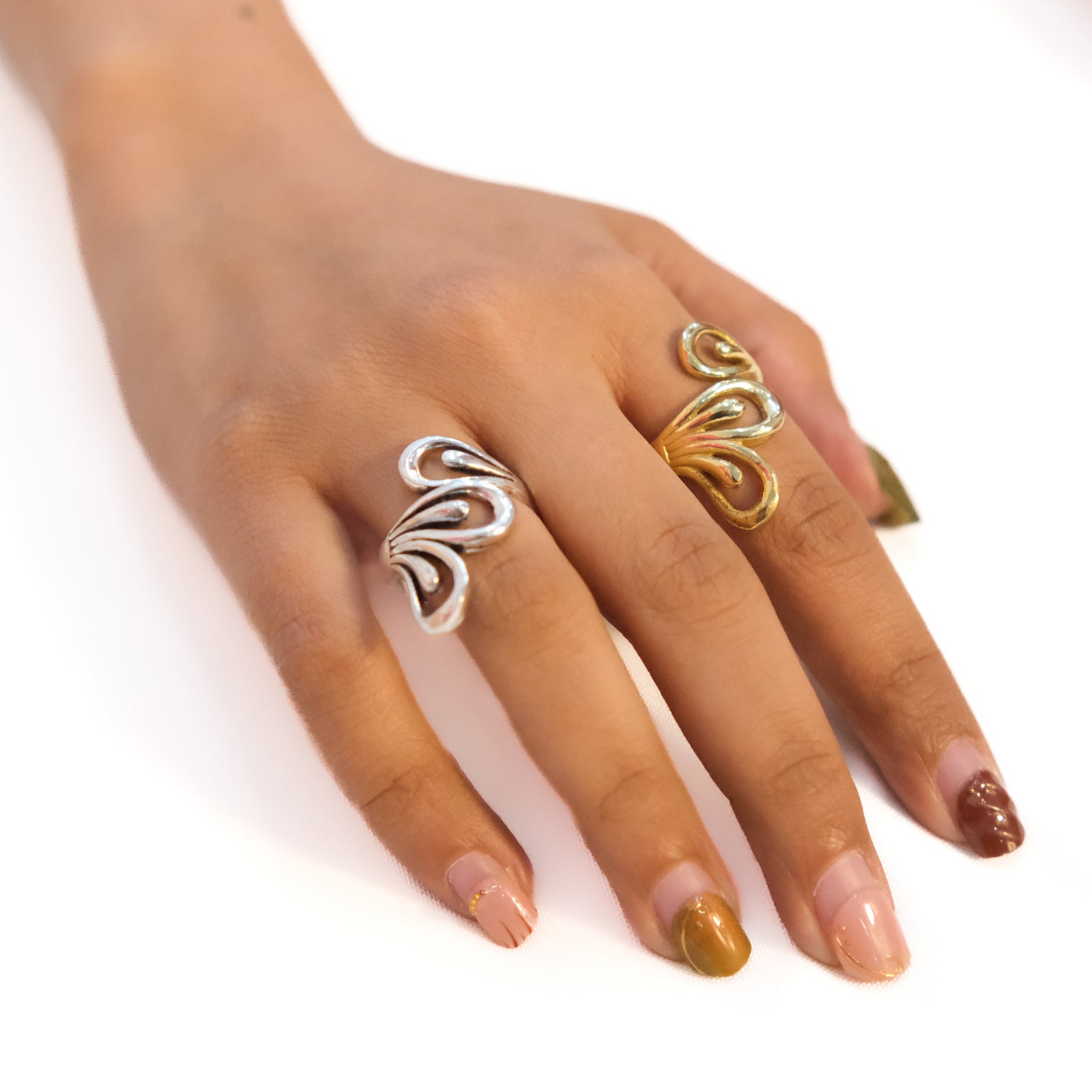 Adjustable Swirl Statement Ring