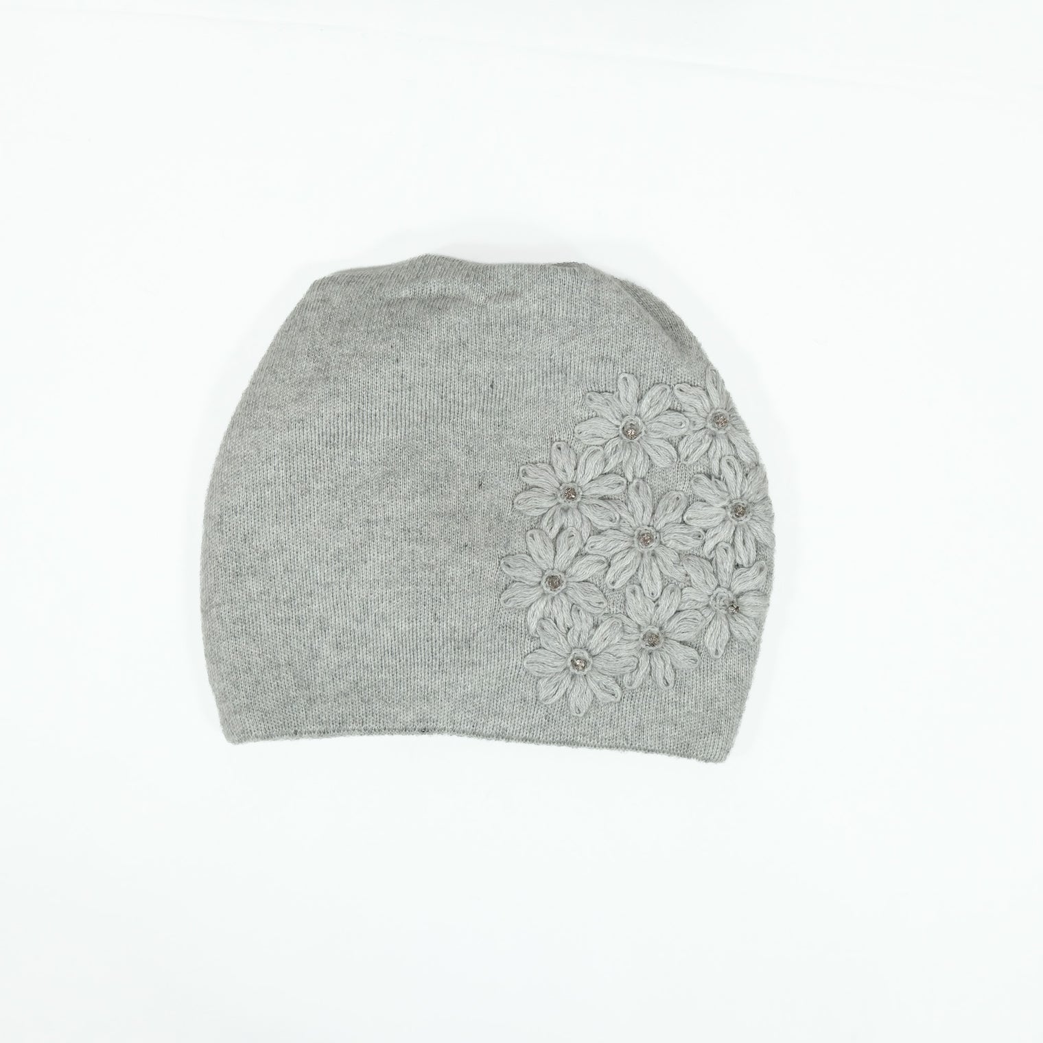 Adult Floral Embroidered Beanie