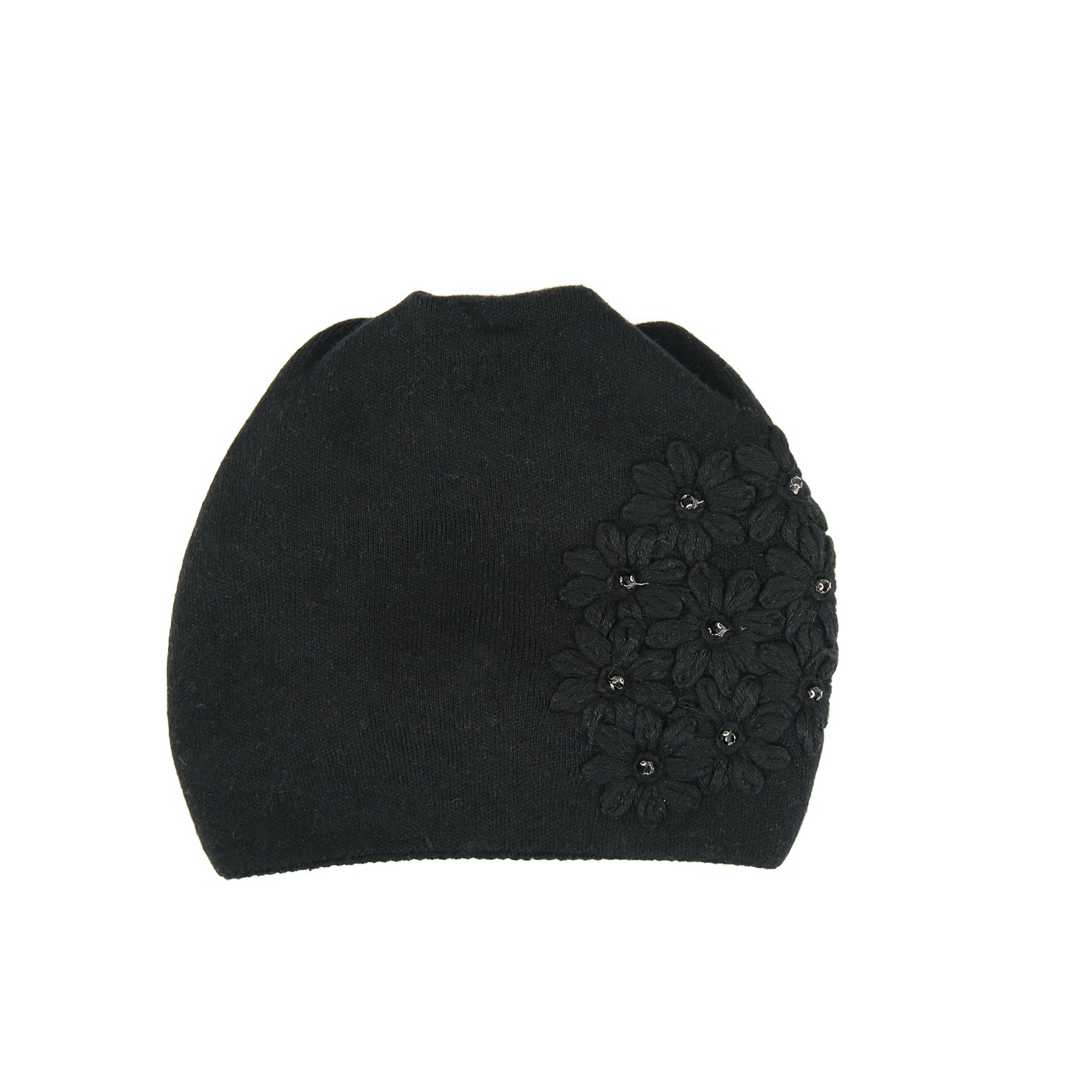 Adult Floral Embroidered Beanie