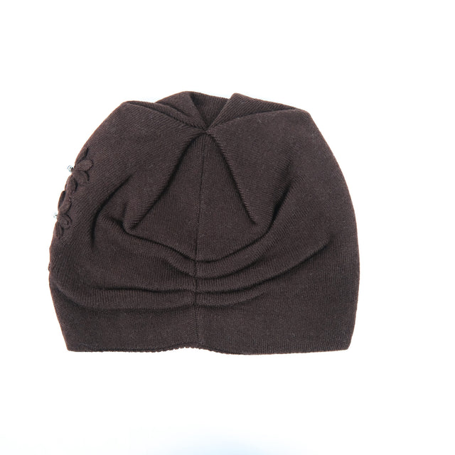 Adult Floral Embroidered Beanie