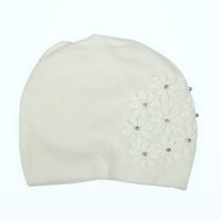 Adult Floral Embroidered Beanie